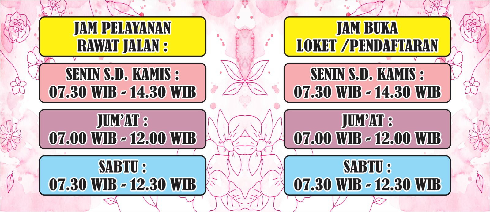 JADWAL PELAYANAN